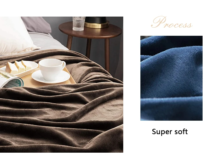 Super Soft Microfiber Flannel Blanket with European and American Style Construction
