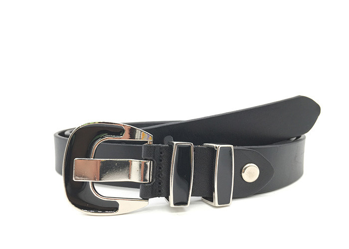 Black Adjustable Length 2.8cm Women'S Dresses Decorative Belt