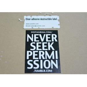 Tamper Evident Security Blank Eggshell Stickers 80gsm Glassine Paper With Custom