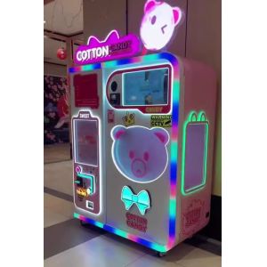 Coin Operated Automatic Cotton Candy Vending Machine Intelligent With Touch