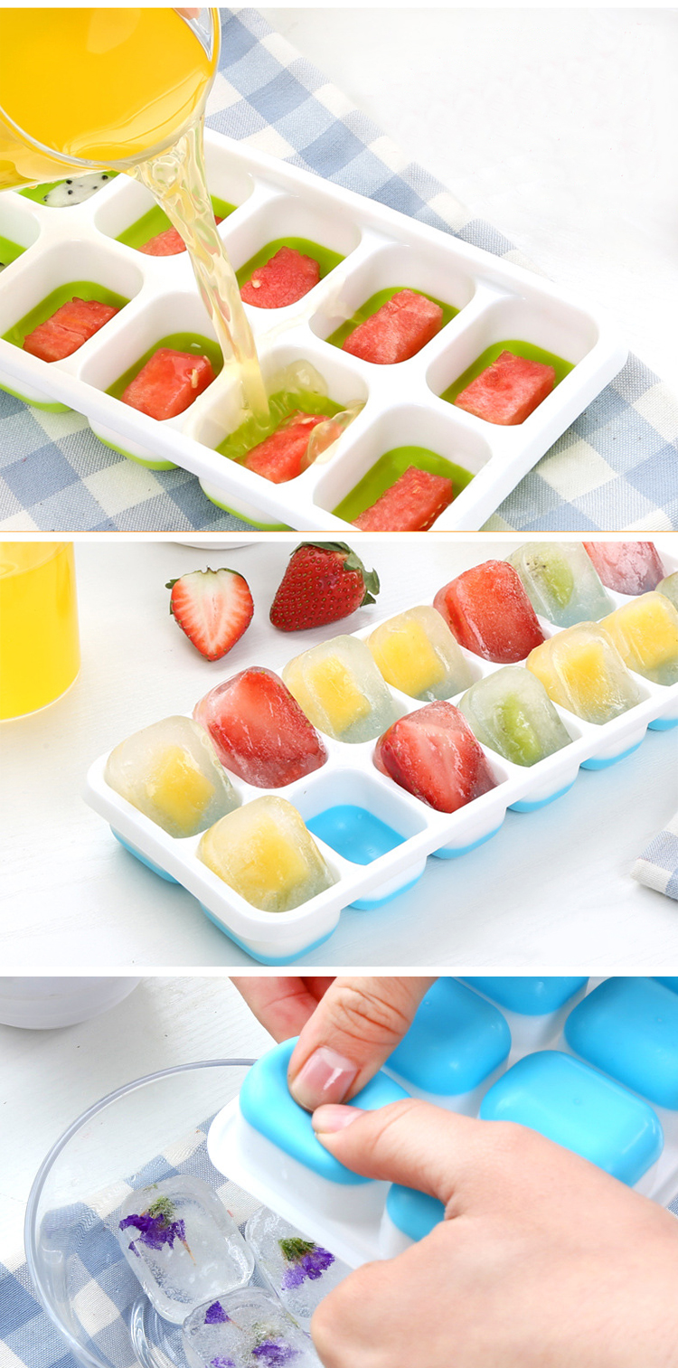 FDA Dishwasher Safe Reusable Silicone Ice Cube Molds