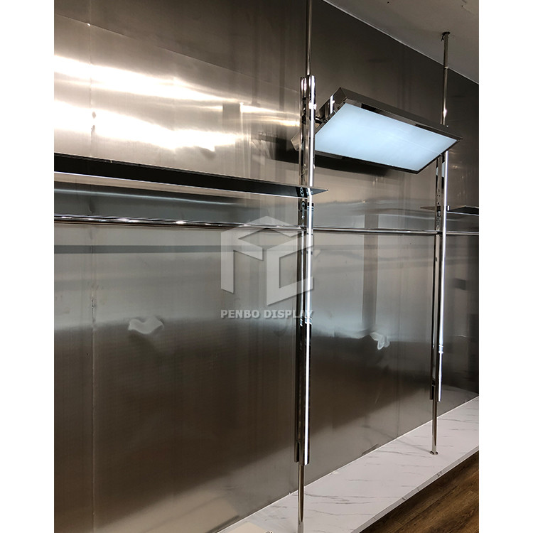 CNC Clothing Display Rack Powder Coated Display Store Furniture