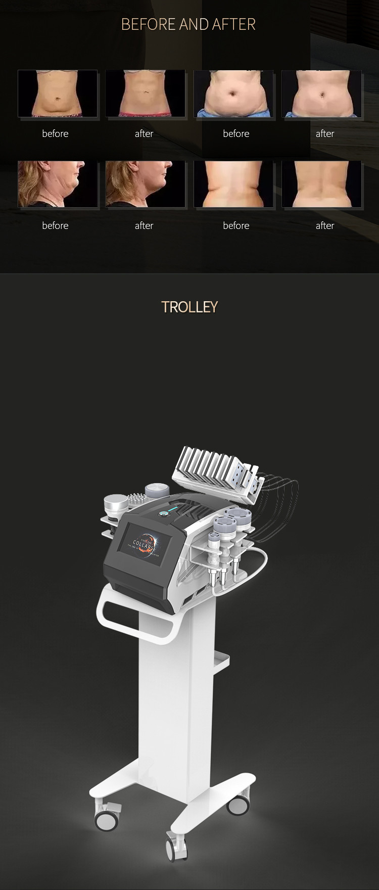 RF Vacuum Cavitation Machine 6 In 1 40K Skin Tightening Shaping Beauty Equipment