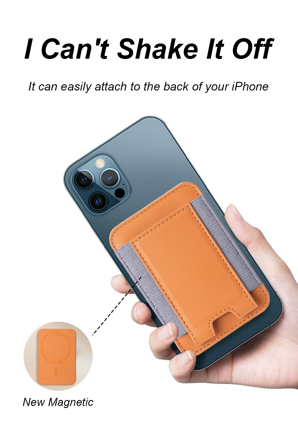 Vegan Leather Magsafe Phone Wallet Origami Commuter Wallet