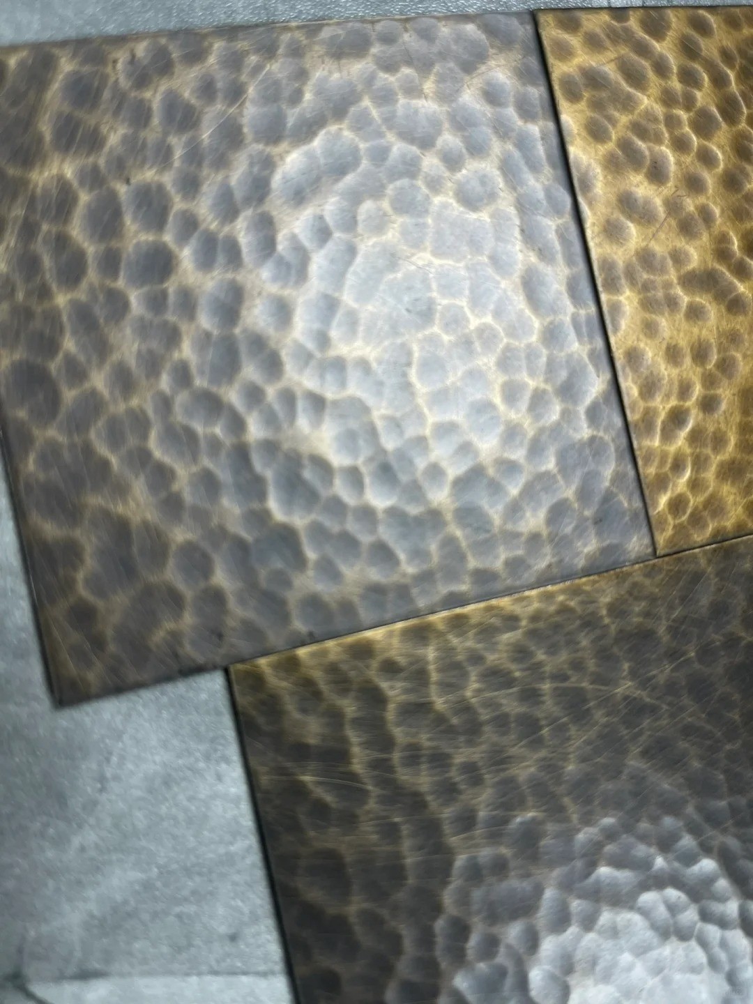 SS Steel Sheet 304 316 Antique Copper Plate Surface Hammered Textured Decorative Stainless Steel Sheets