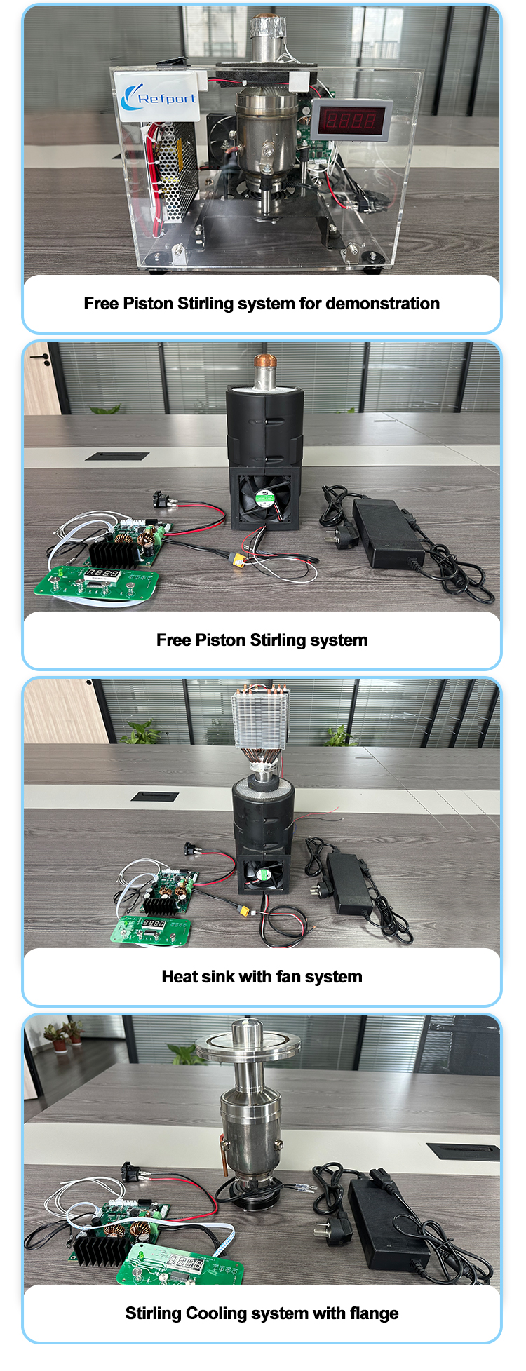 12V/24V/110V-240V Refport -145C Free Piston Stirling Cooler Temperature Range 25C TO -145C