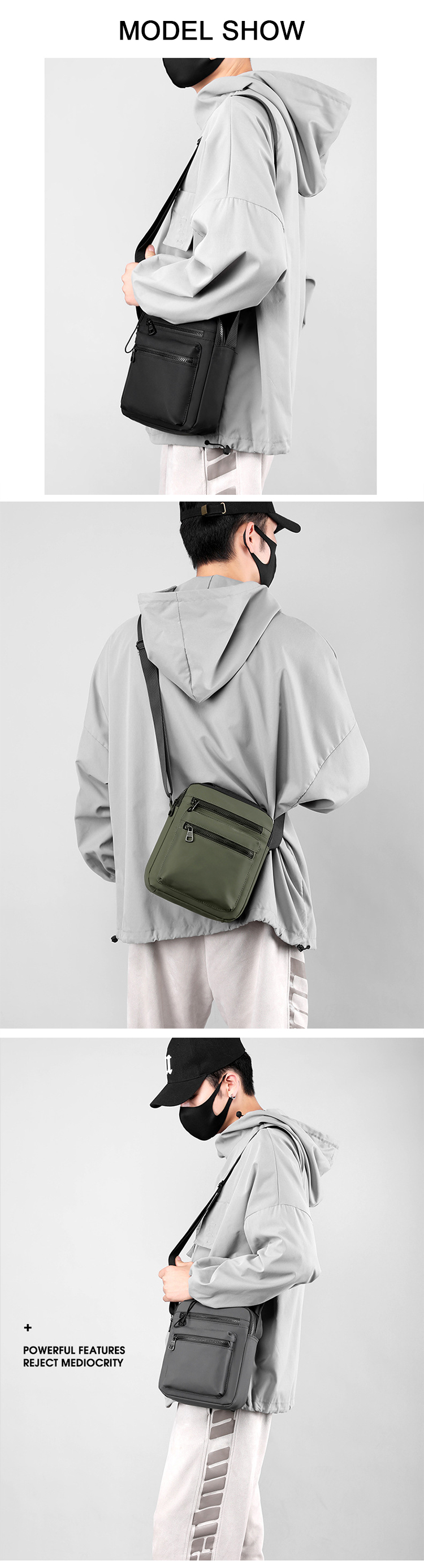 Wholesale Waterproof Casual Messenger Bags Shoulder Men's Crossbody Bag OEM