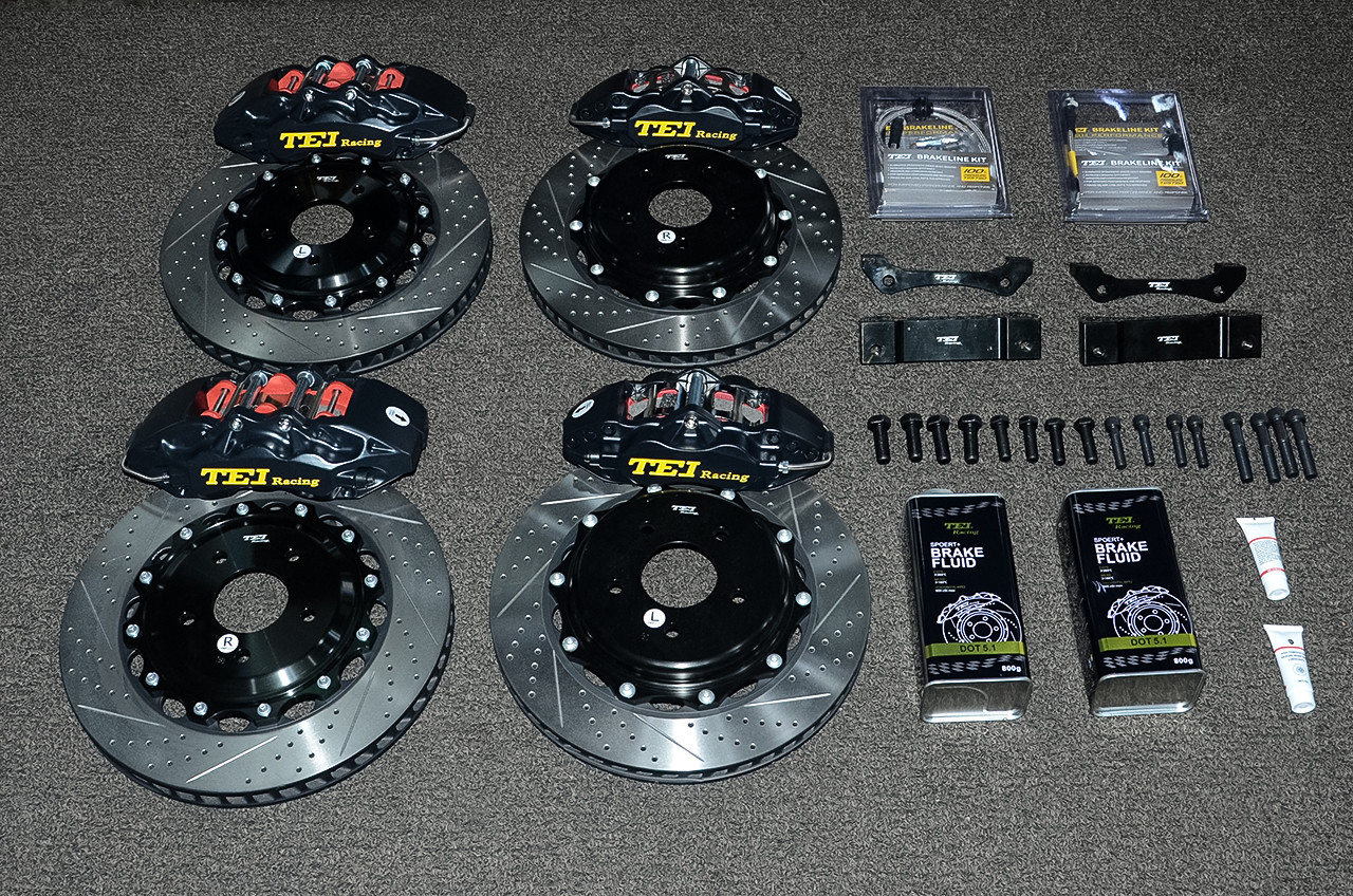 Big Brake Kit 355*32mm Rotor For Infiniti G37 Front 4piston Caliper With 345*28mm Rotor For Rear 18 Inch Wheel