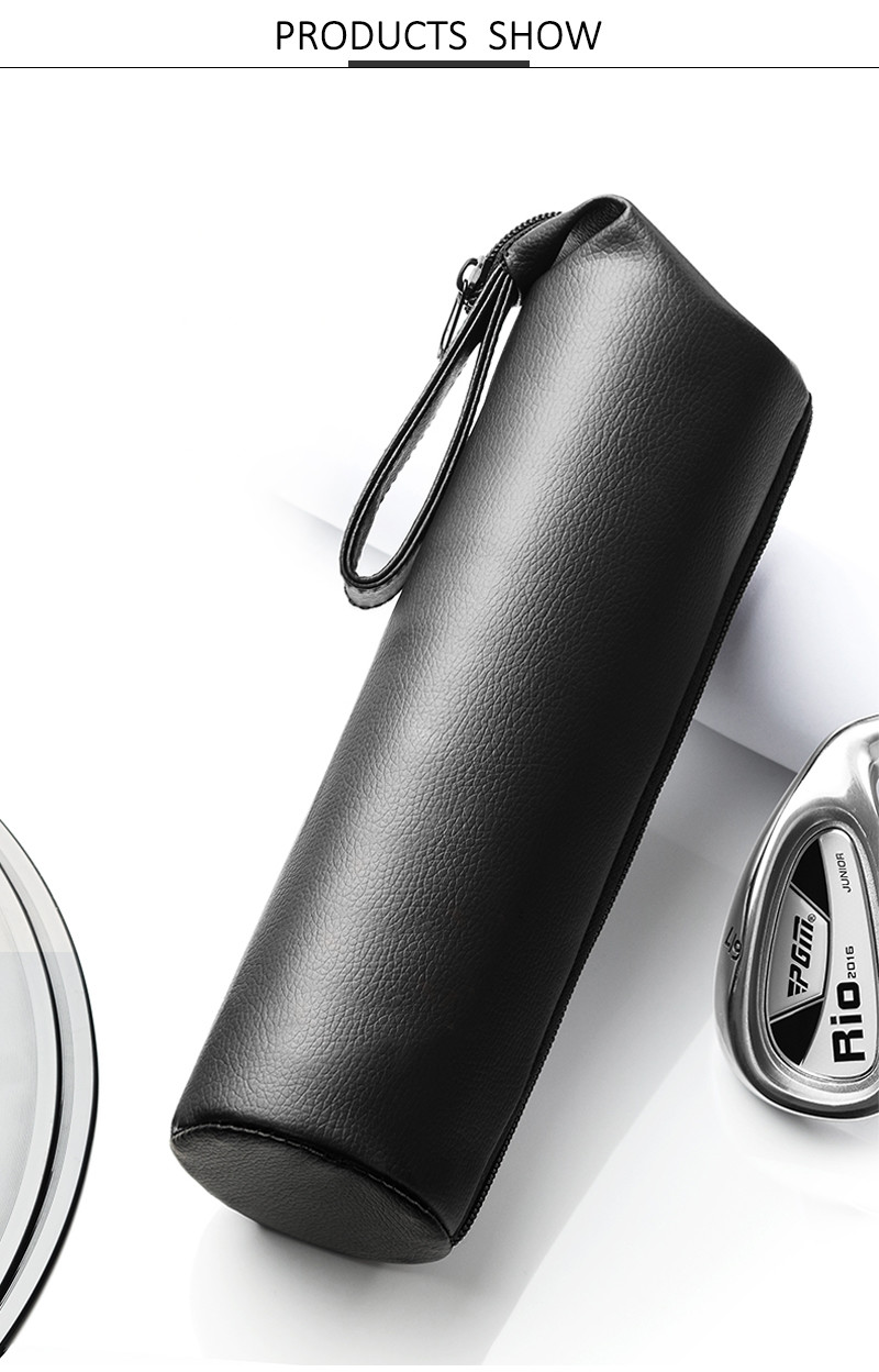 Black PU Leather Champagne Bottle Sleeves With Strap