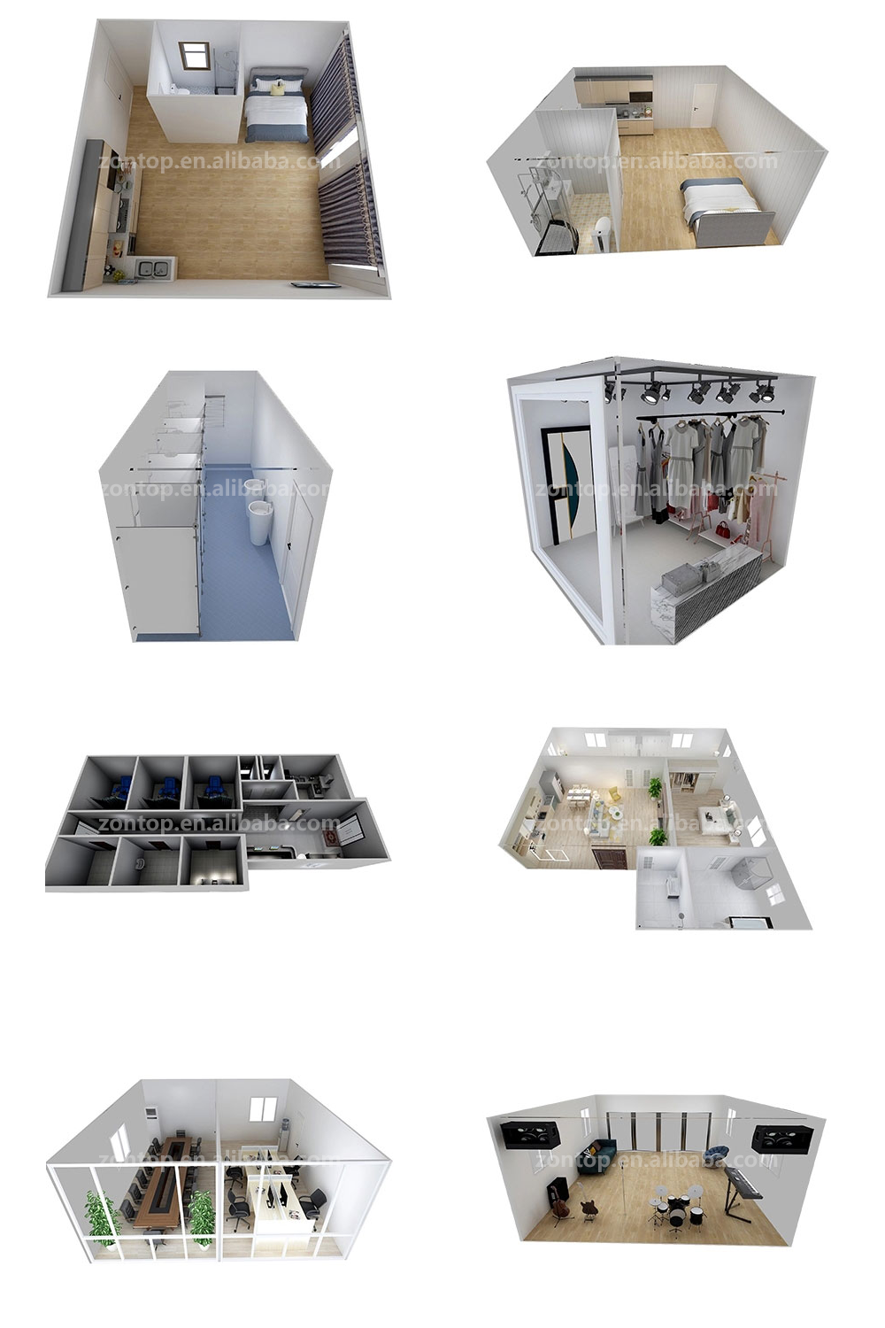 Modern Frame Cheap Easy Assemble 2 Story China Prefabricated 20ft 40 Ft Shipping Prefab Container Modular House