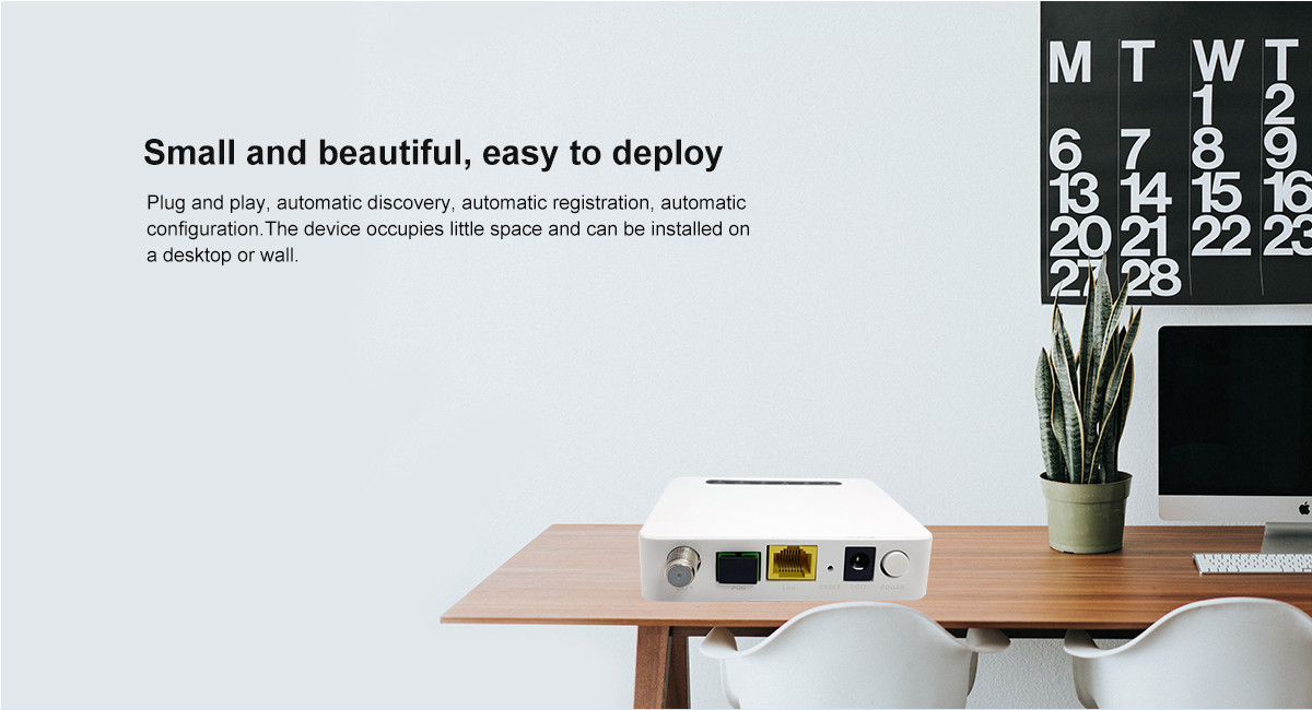 ZC-501T XPON ONU CATV 1GE CATV With Remote Support ONT GPON