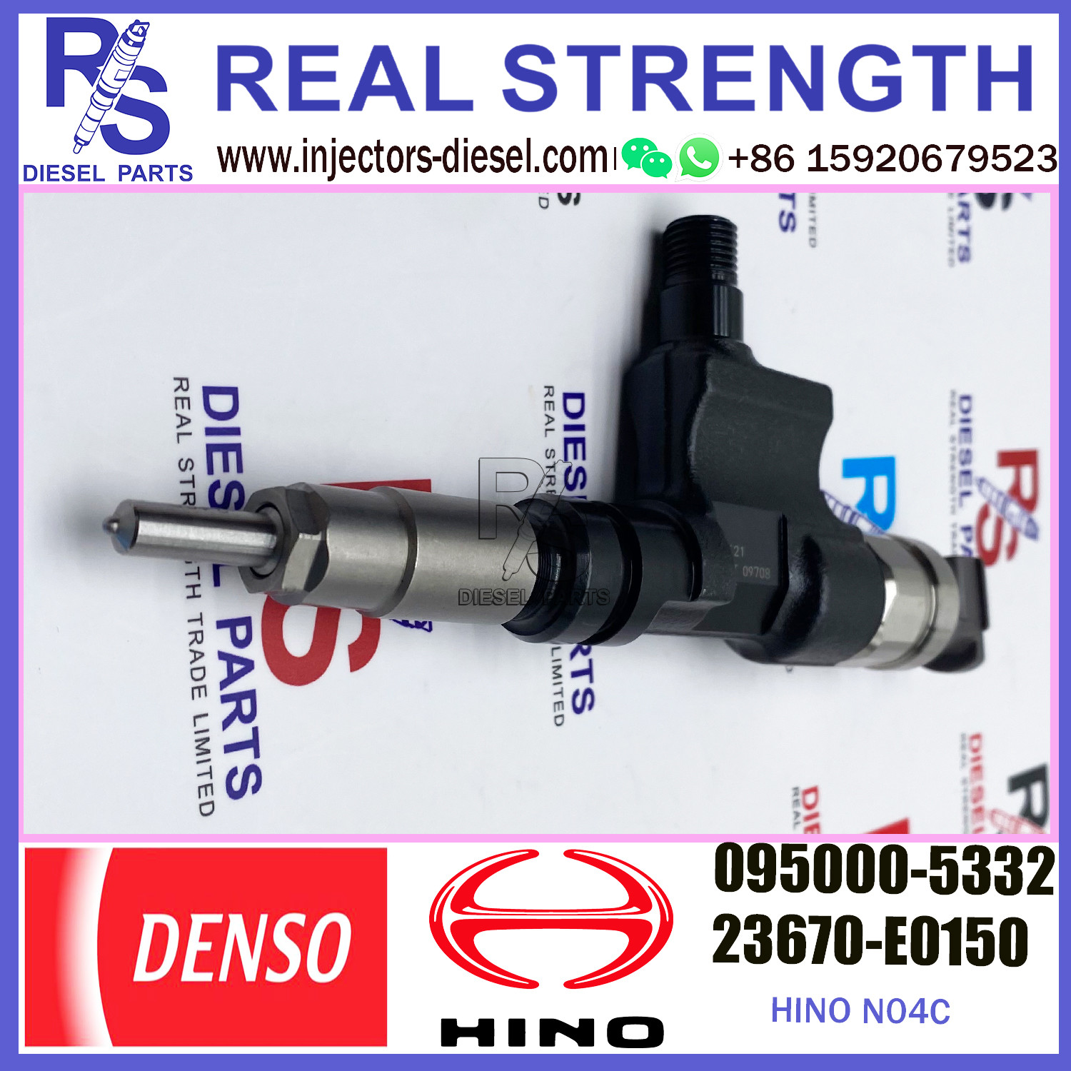 Diesel Common Rail Fuel Injector 095000-5332 23670-E0150 23670-78041 For TOYOTA HINO N04C