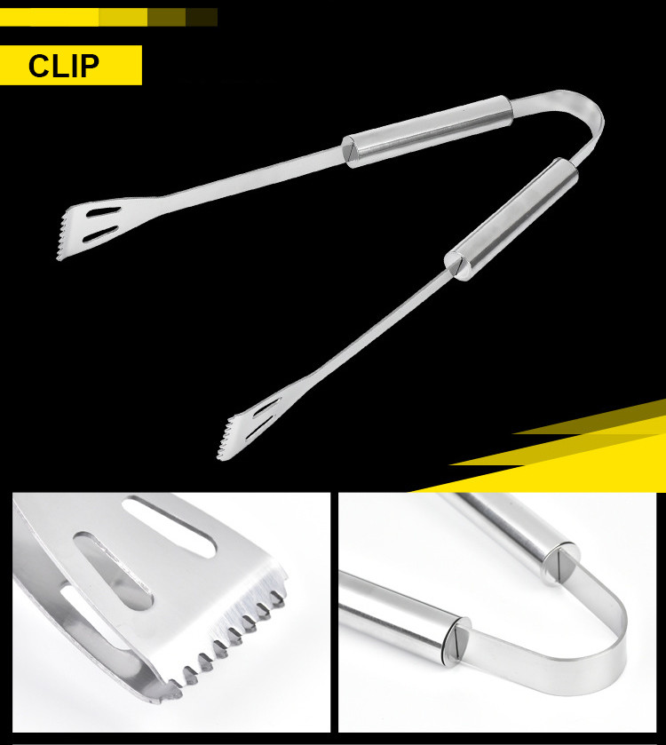 Multifunctional BBQ Grill Supplies Stainless Steel Barbecue Utensils With Storage Bag