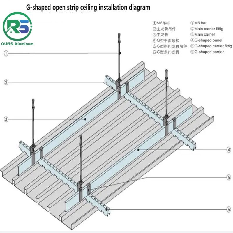 White Suspended Aluminium Strip Ceiling Interior Decoration 100mm 150mm 200mm 300mm