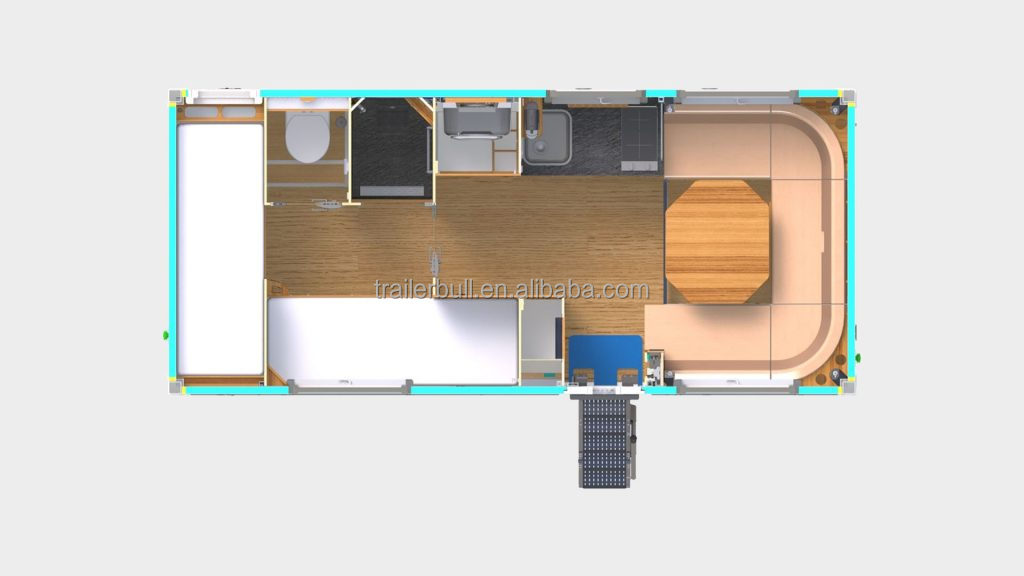 18ft Square Expedition Motorhome Truck Camper Shell for DIY Overland and Road Traveling