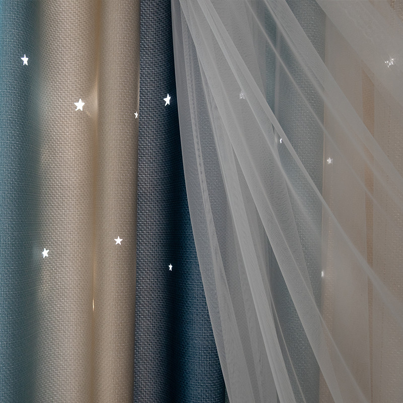 Side Insulated Curtain Fabric Hotel Blackout White Poly Cotton