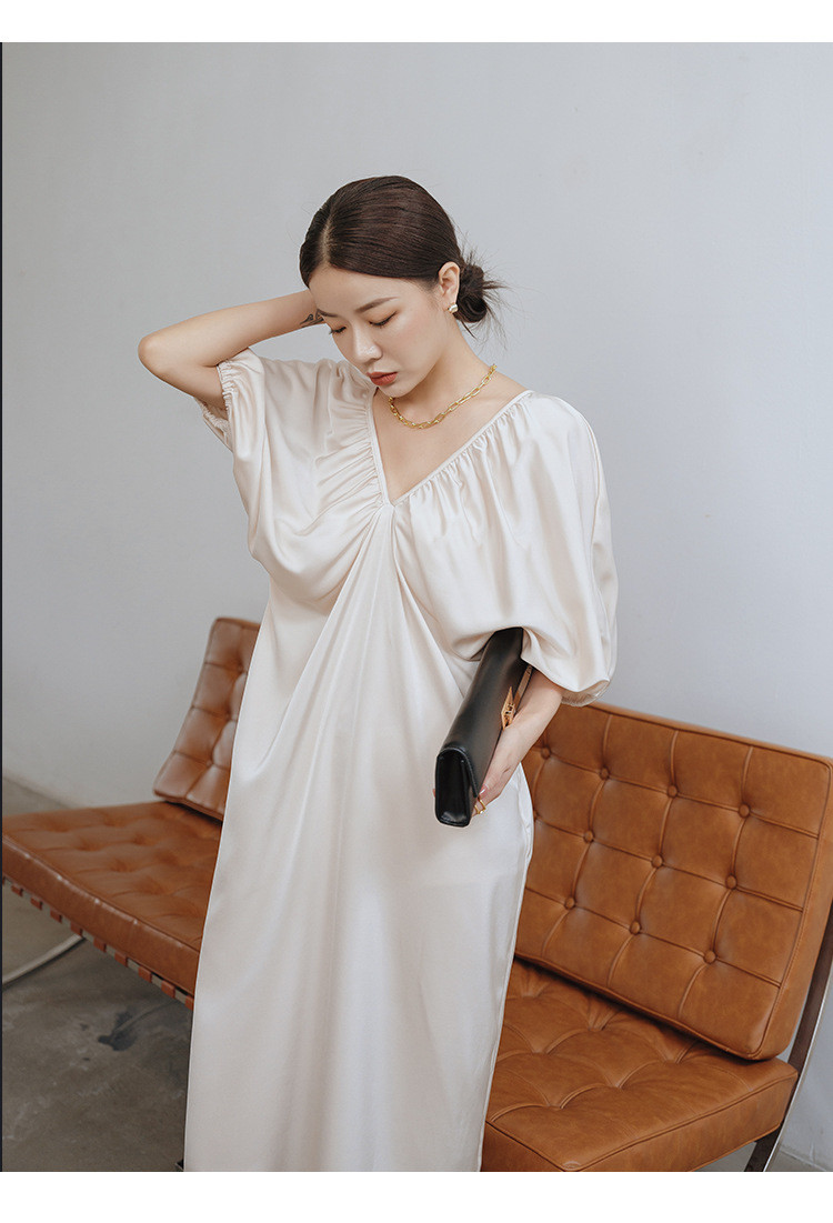 Five Point Sleeve Loose Women's Beachwear Dresses