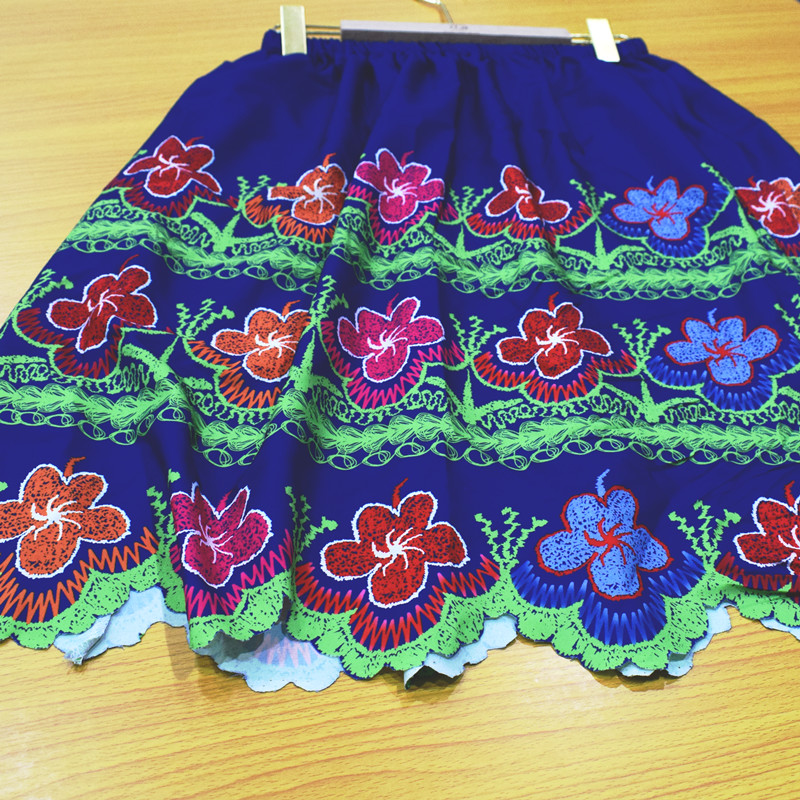 Women Custom Skirt Hawaiian Style Fashion Embroidered Printed Dress