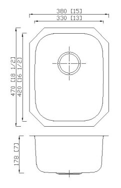 Home Use 16 Gauge Single Bowl Kitchen Sink Quiet Easy Installation