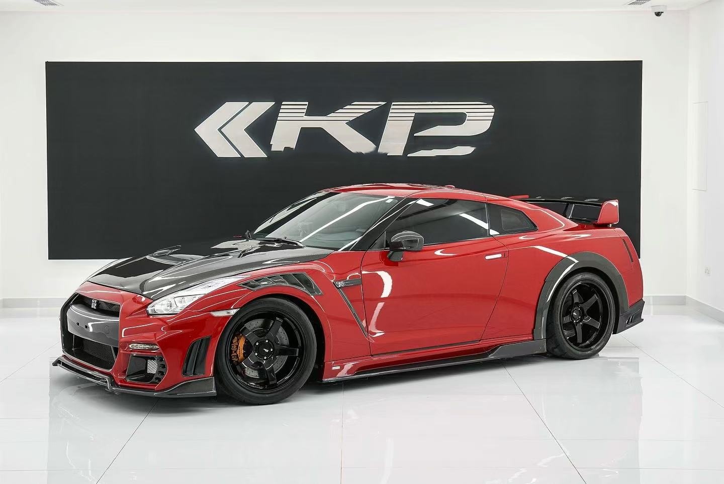 GTR R35 Nissan Body Kit Carbon Fiber KP Style Bumper Spoiler Front Widebody Kit