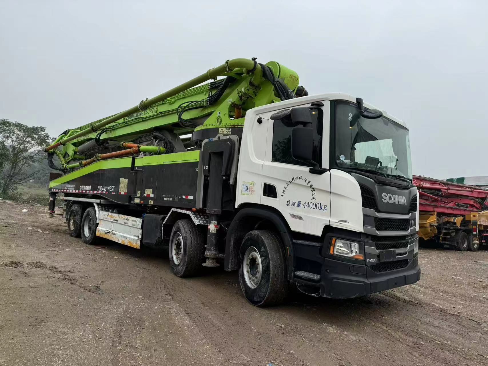 2021 Model Used Concrete Pump Truck Scania Chassis Zoomlion 63 Meter Concrete Pump