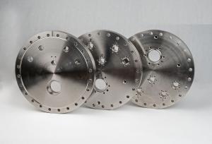 Buy cheap Customized Ultra High Vacuum Parts Stainless Flange Disc CNC Machining product