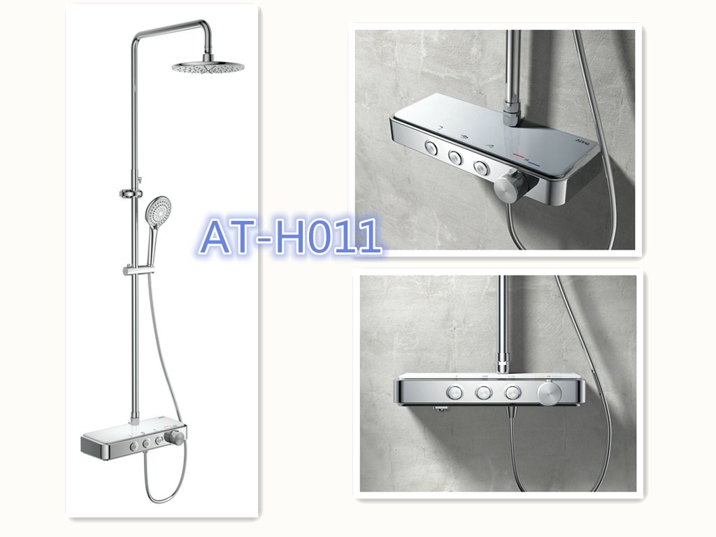 2019 new shower sets AT-H011 thermostatic shower panel with bracket Foshan factory wholesale