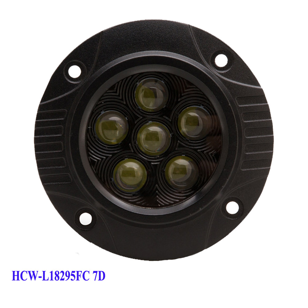 3x3 Round super bright 18W led vehicle work light HCW-L18295FC 7D