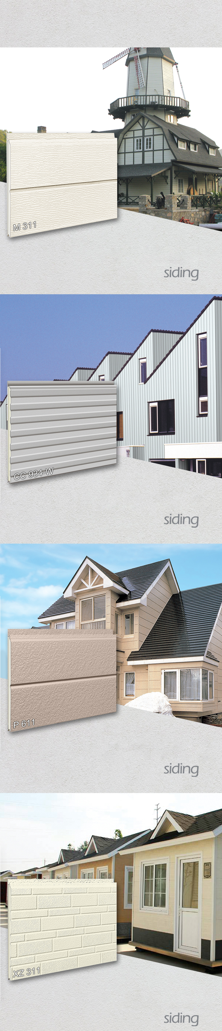 Modern Design Style Fireproof Polyurethane Rock Wool Sandwich Panel for Exterior Wall