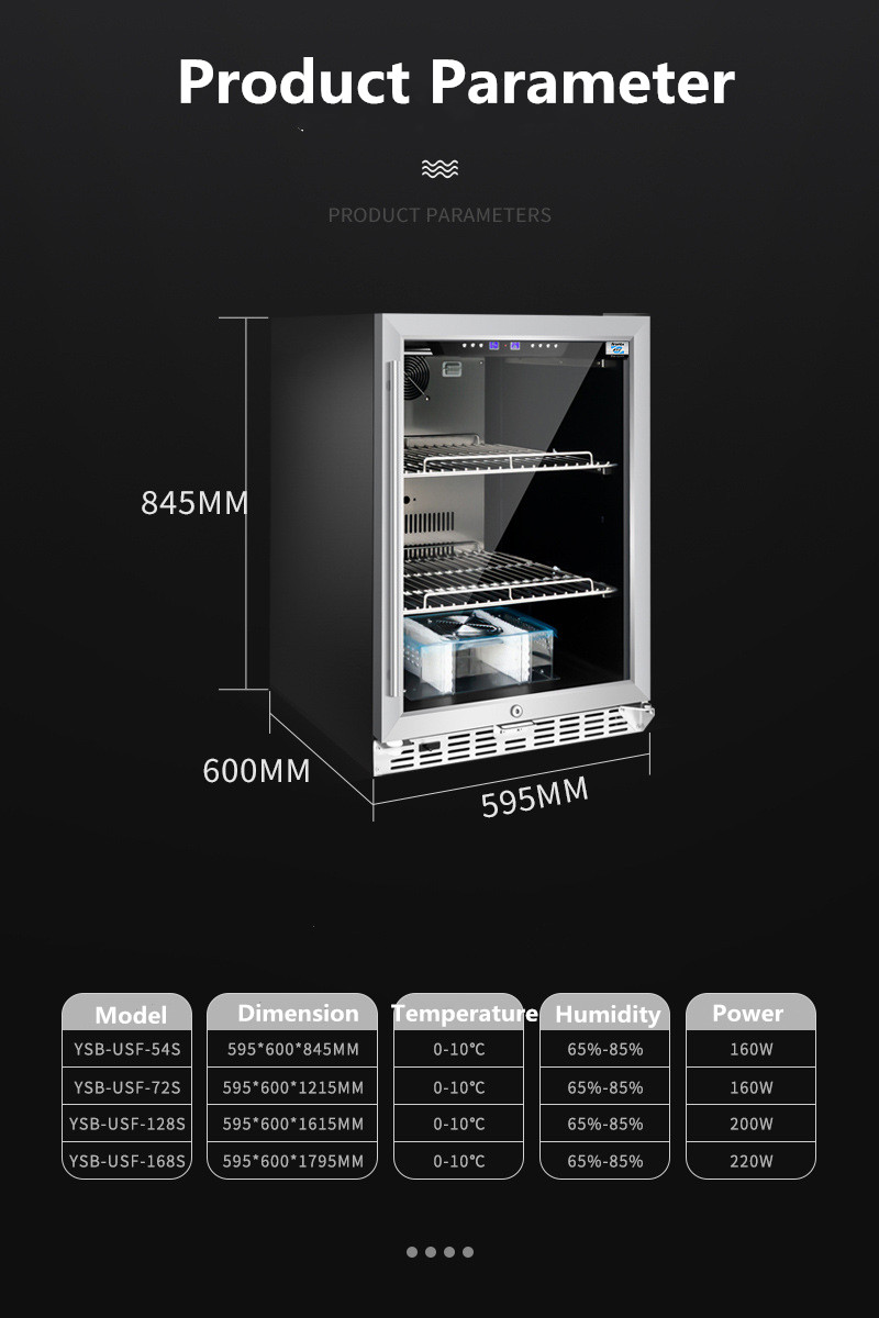 110V/220V Wine Cooler Refrigerator Odorless Stainless Steel 201