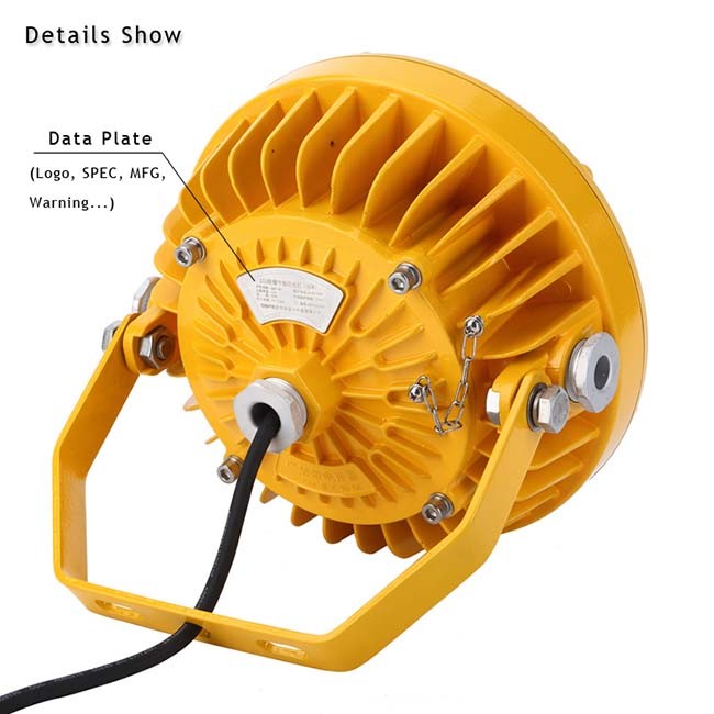 IP65 Waterproof Explosion Proof Light Fixtures Led 50W 8000Lm Simple Installation
