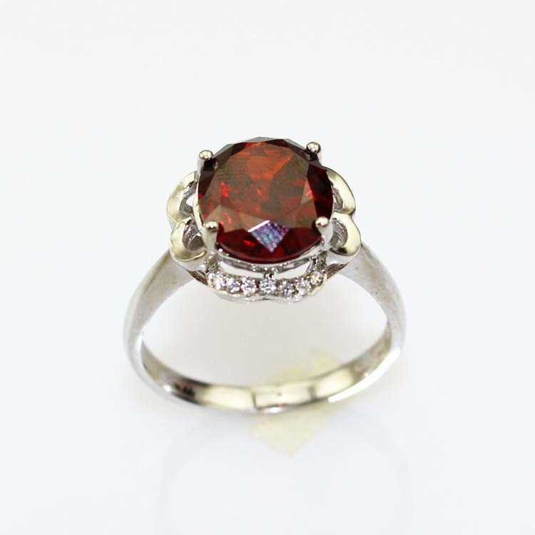 Women Jewelry 9mmx11mm Oval Pink Topaz Cubic Zircon 925 Silver Ring(R196)