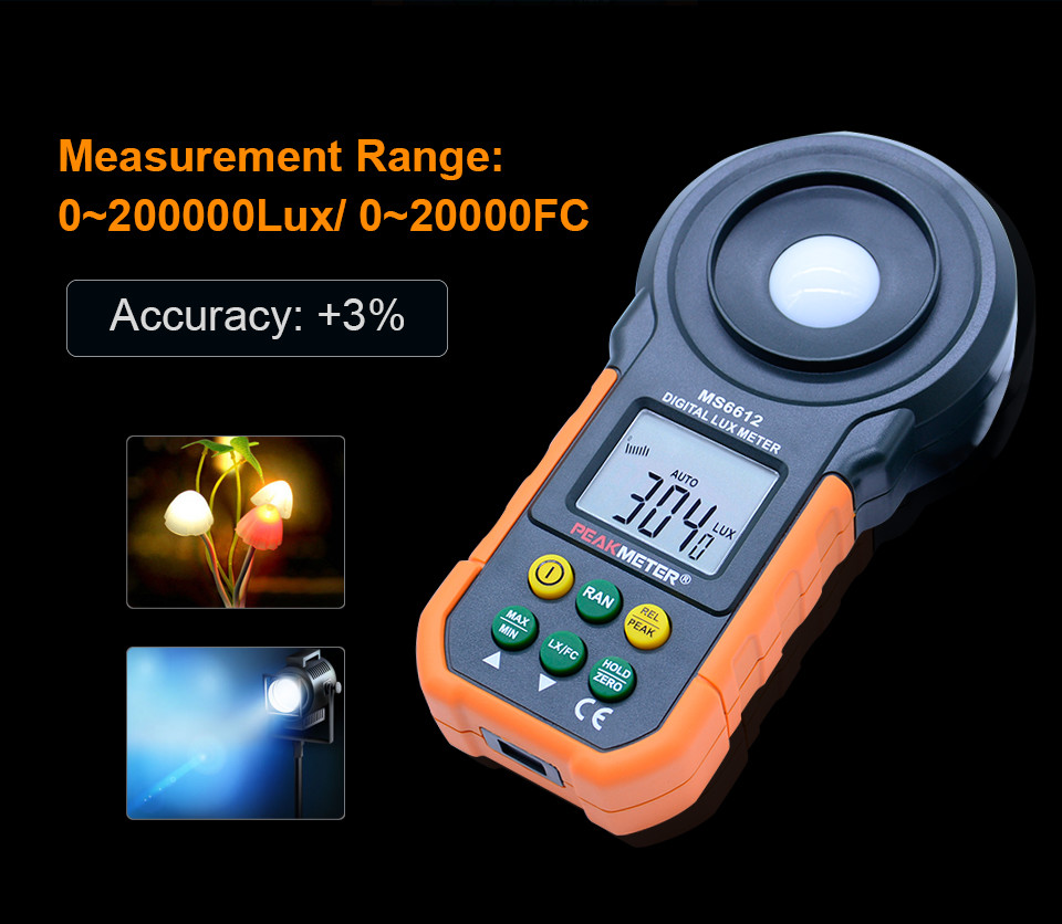 Electronic LCD Visible brightness Digital Luxmeter For Factory