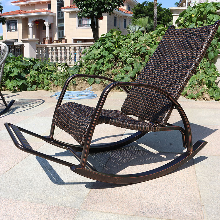 Iron Single Patio Sun Lounger Customized Garden Recliner Chairs