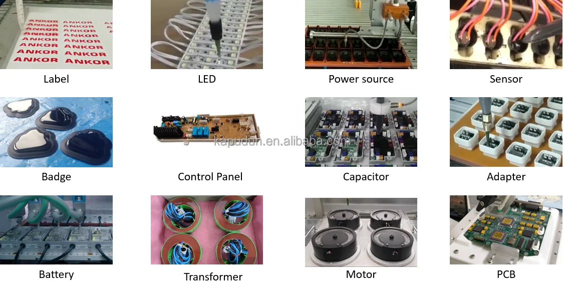 Epoxy PU Dispensing Machine 3D Sticker Epoxies Doming Machine High Efficiency Manufacturing Production Line