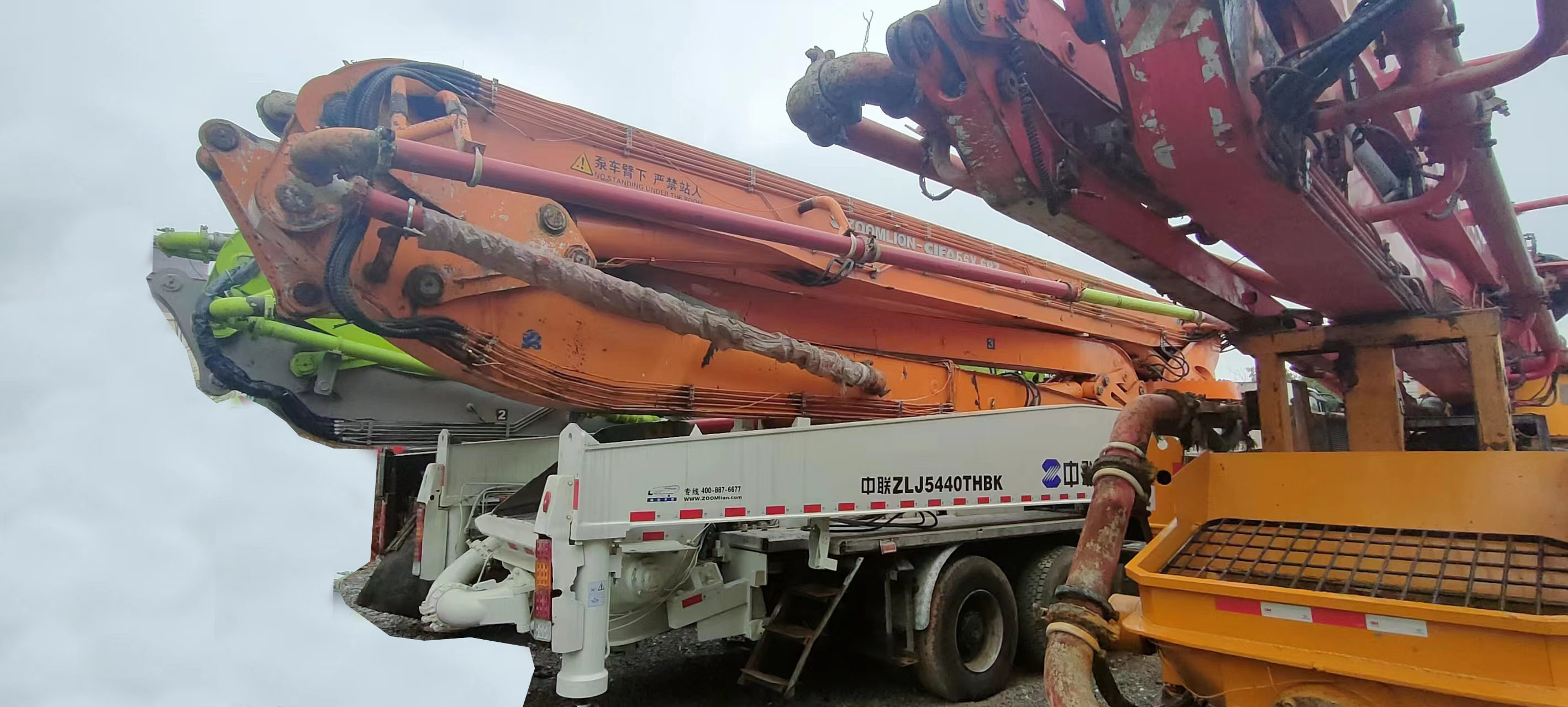 Diesel Used Concrete Pump Truck Used Sany Trailer Stationary Concrete Pump 18mpa