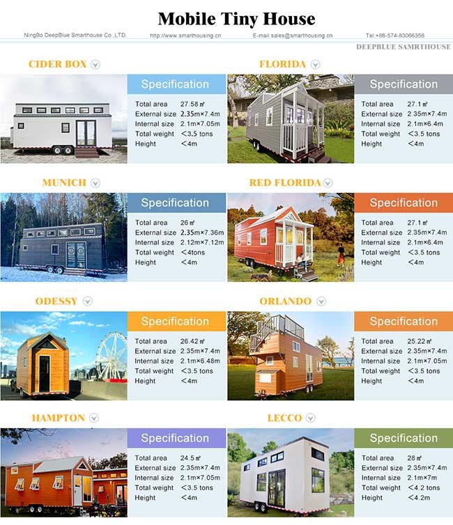 Light Steel Prefabricated Luxury Tiny House On Wheels And Micro Prefab cabins With Good Quality and Best Price
