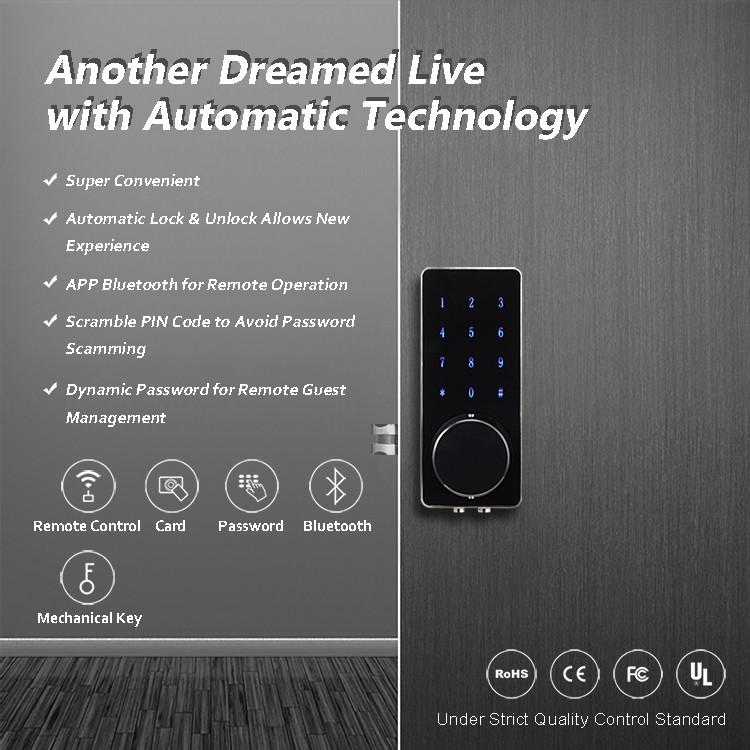 Bluetooth Password Waterproof Electronic Door Lock For Residential