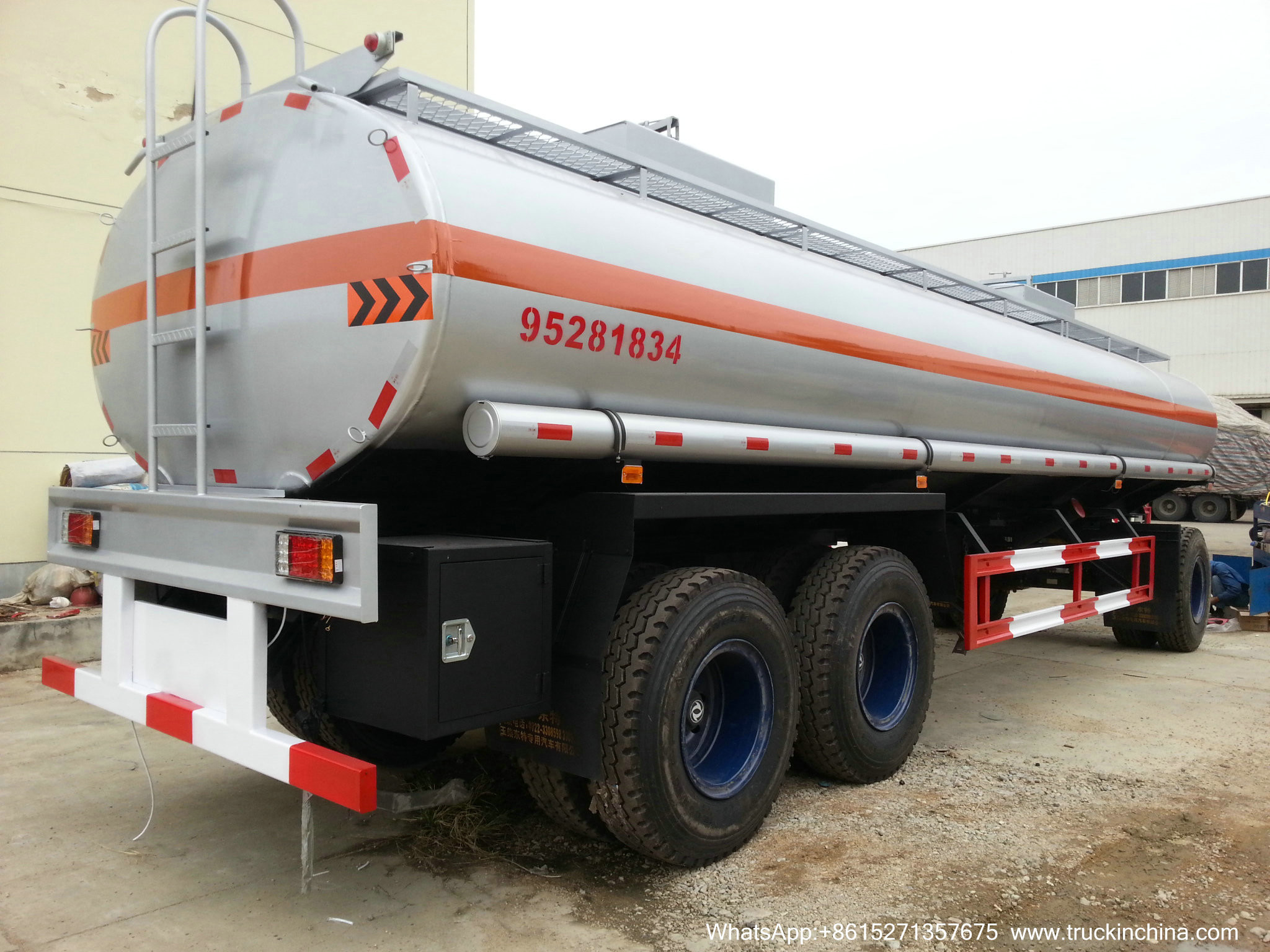 Oil Tank Full Trailer (Customizing 2-3-4 Axles Dolly Tanker 10CBM -30 For Palm Oil Crude Fuel / Petrol Oil Delivery