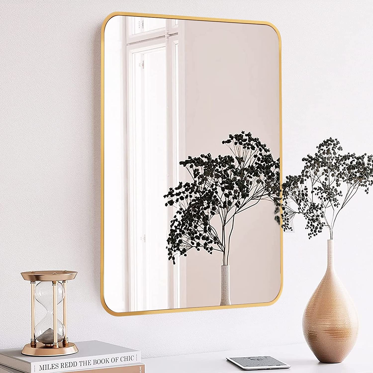 Rectangular Brushed Aluminium Mirror Frame Profile For House Decor