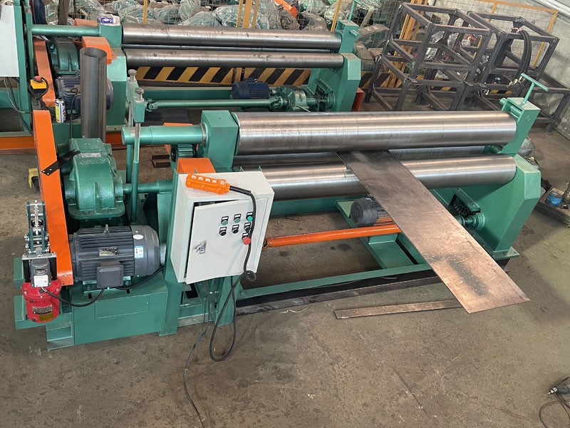Carbon Steel Automatic Three Roller Plate Rolling Machine 12x2000mm