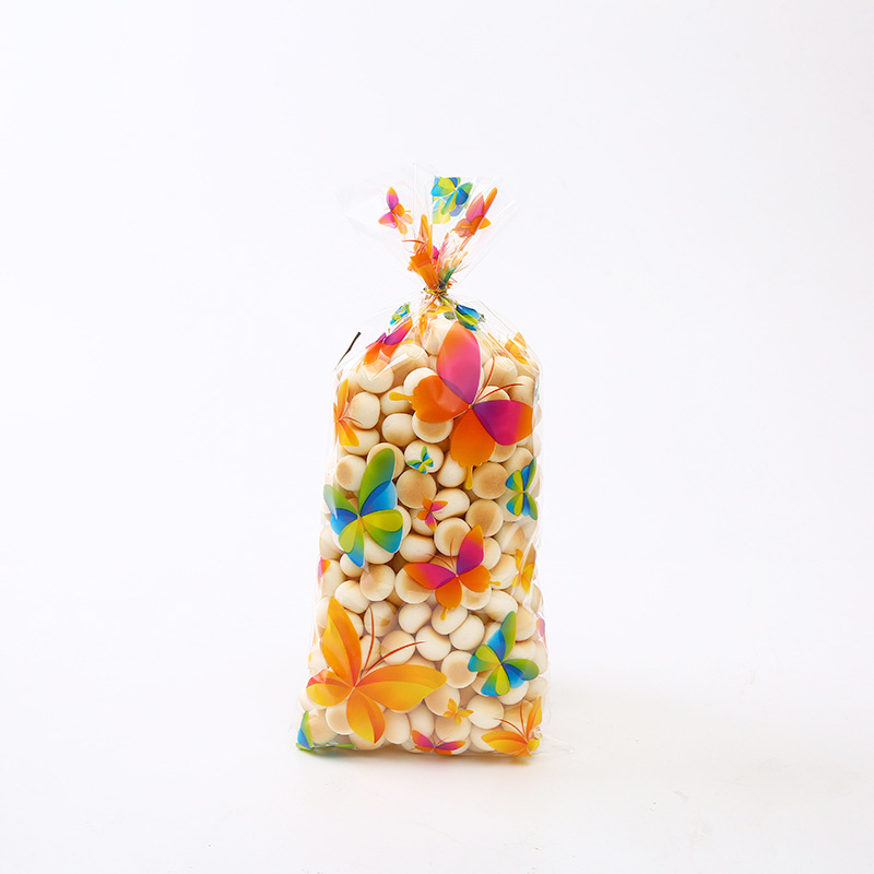 Custom Order Accepted Cellophane Gift Bags For Bakery Biscuits Chocolate And Desserts