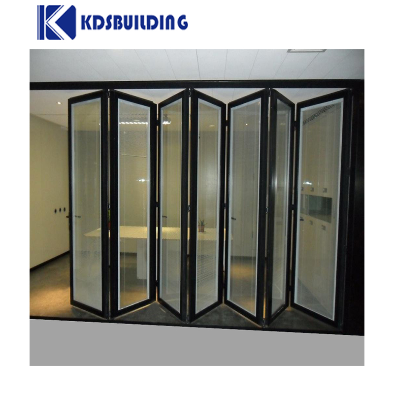 KDSBuilding Soundproof Waterproof Veranda Fold up Retractable Cheap Security Glass Folding Door