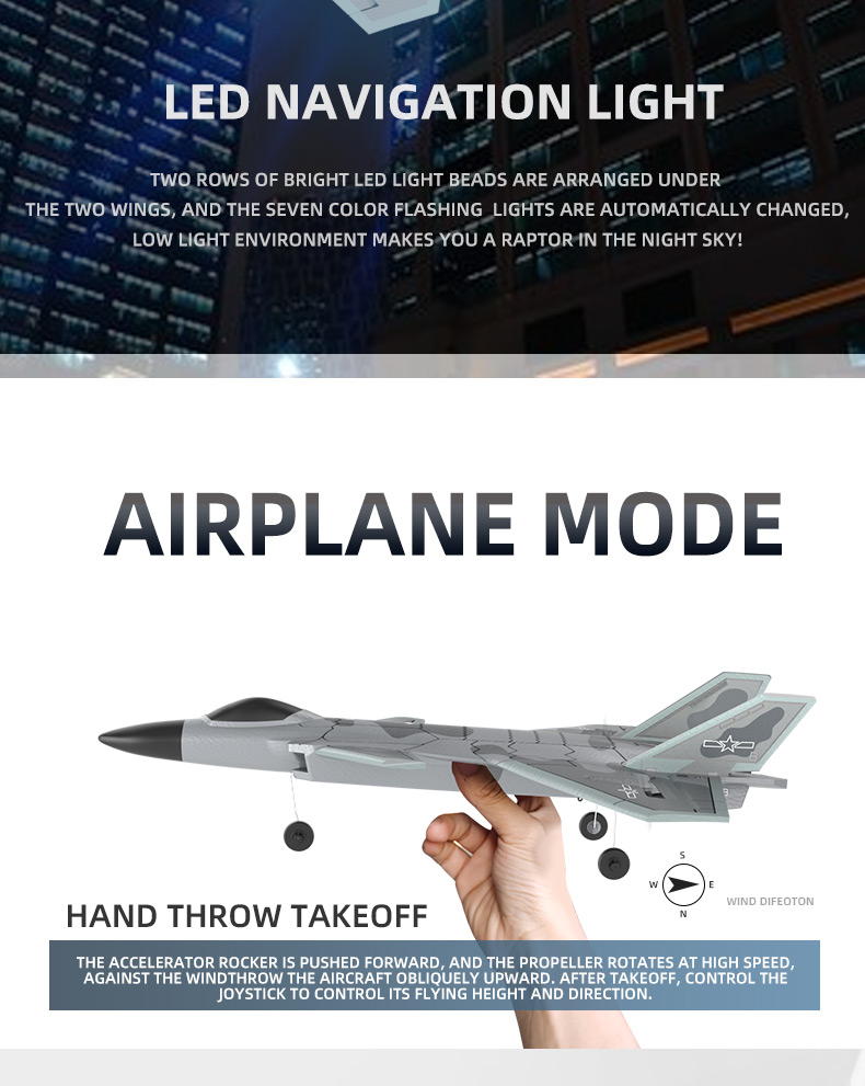 F22 Fighter Airplane Toys 2.4g 4ch RC Airplane Fixed Wing Plane Outdoor Toys Drone Qty/Ctn 18PCS/CTN Controller Battery AA