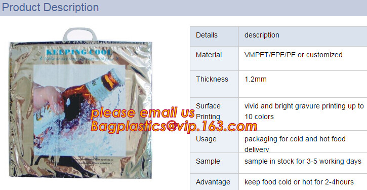 custom bulk waterproof large soft folding food delivery picnic lunch tote grocery cooler bag aluminum foil thermal bags