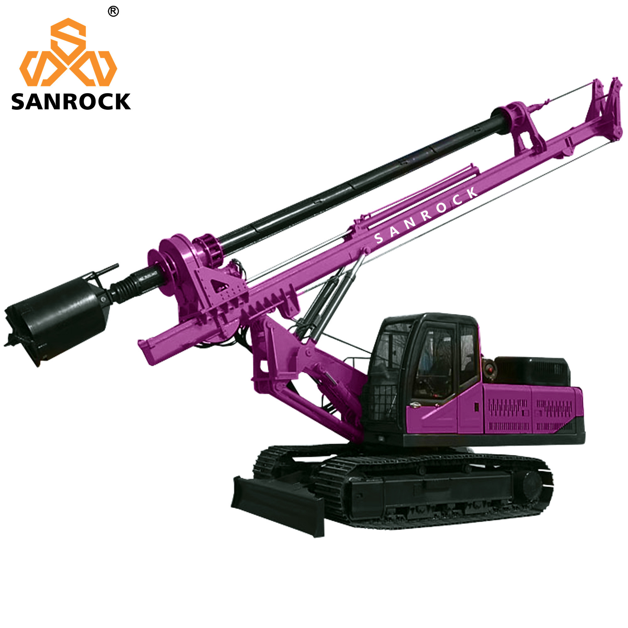Crawler Rotary Pile Drilling Rig Construction Works Hydraulic Borehole Drilling Machine