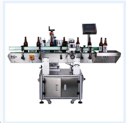 High Quality Automatic Wine Round Bottle Double Side Labeling Sticking Machine, Round Bottle Can Jar Labeller