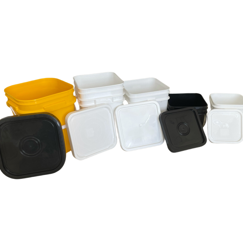 Easy-Opening Custom PP/HDPE Material 5Gallon 6Gallon Square Plastic Bucket with Handle