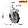 Buy cheap 150mm Industrial Caster Wheels 6 Inch 130kg Threaded TPU Caster from wholesalers