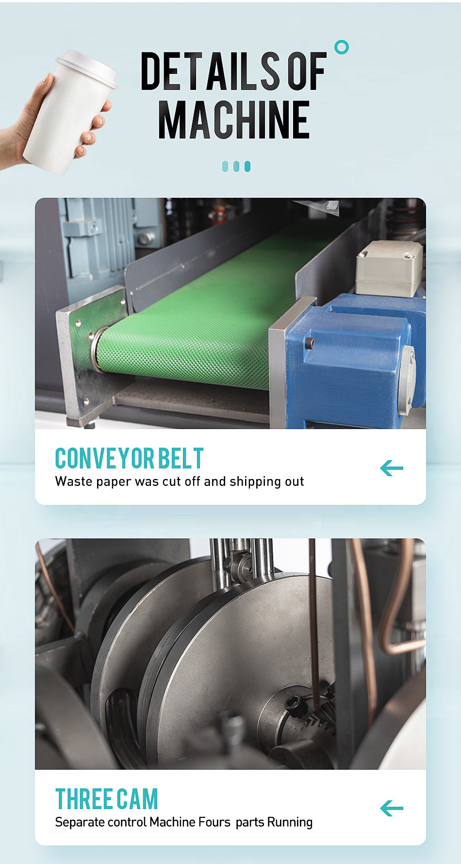 85PCS/Min Automatic Paper Cup Machine Paper Products Manufacturing Machinery
